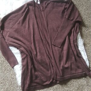 Double Zero Sweater Cardigan Womens Size Large Thin Stretchy Lightweight